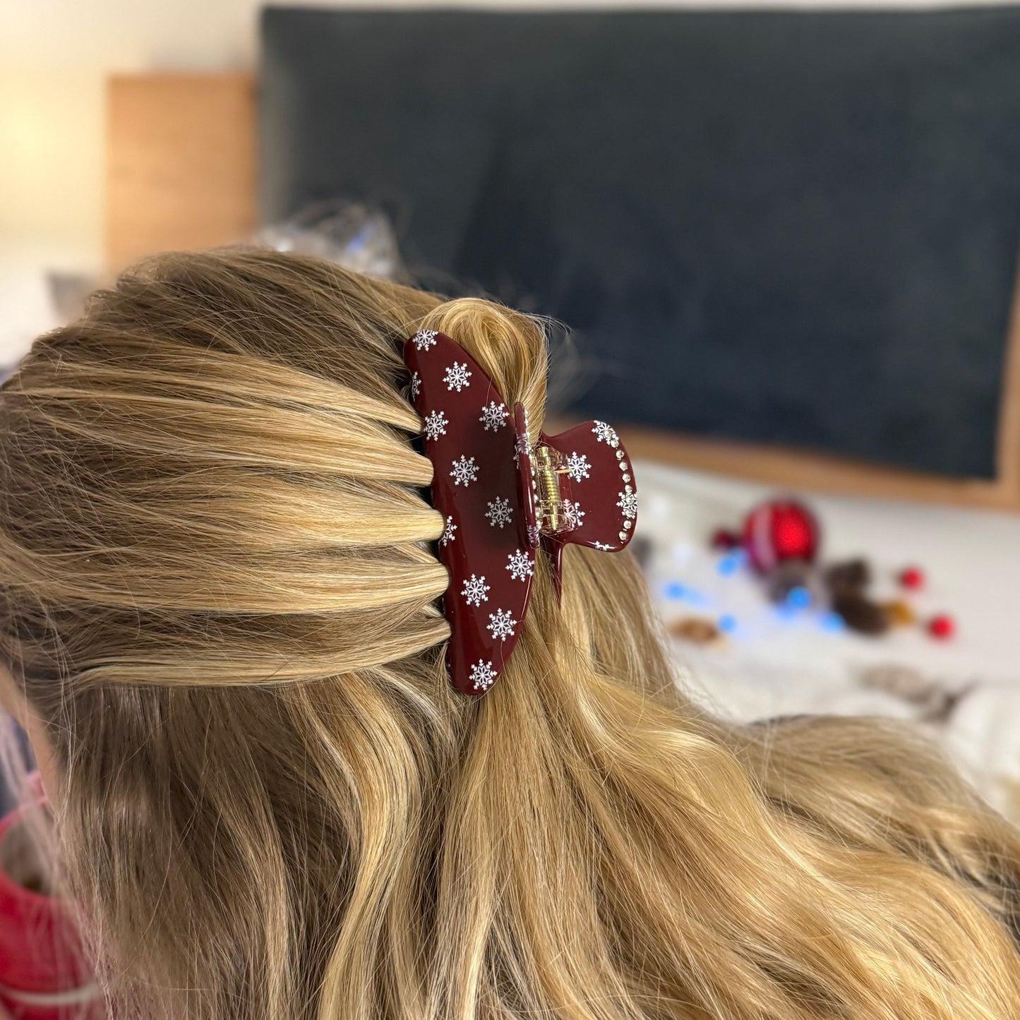 Round Clip / SnowRedDiamond L