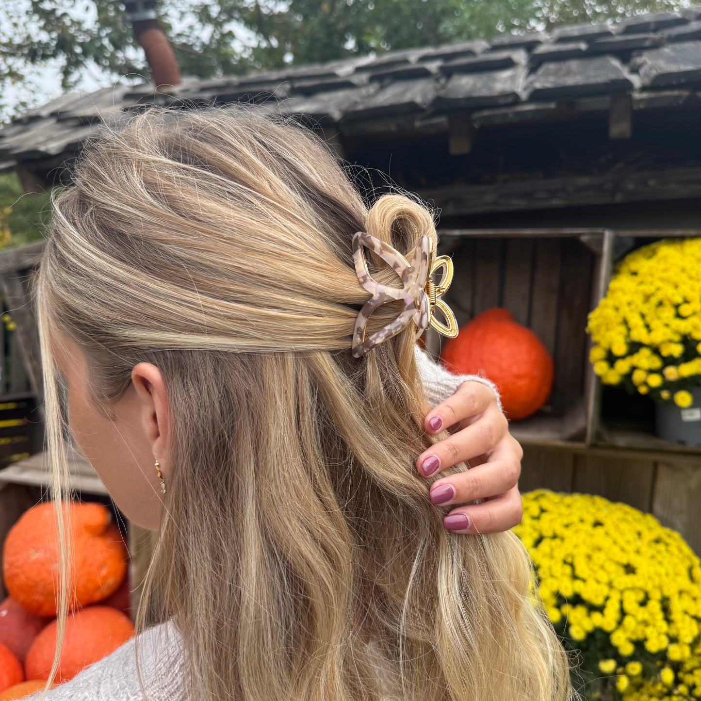 Butterfly Metall Clip / Brown Glow