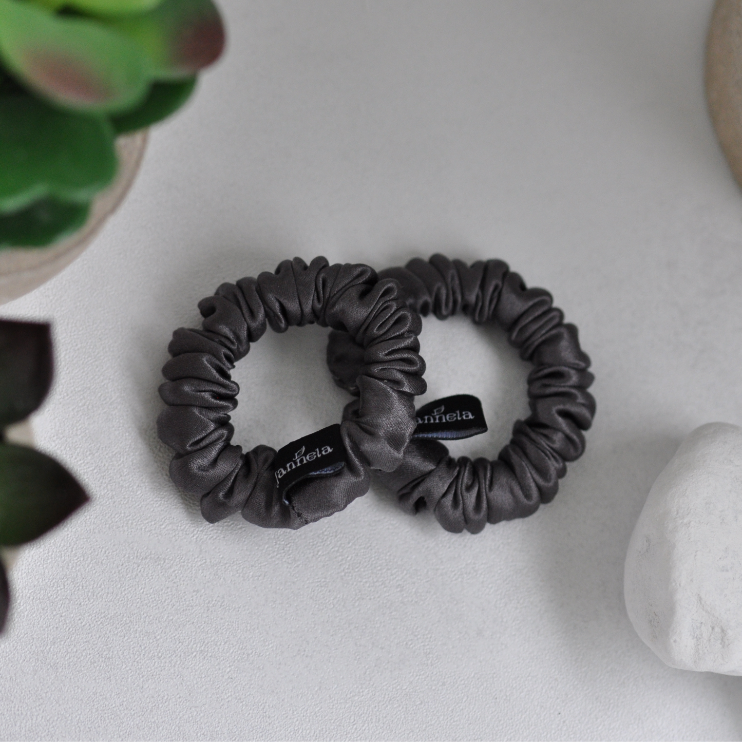 Silk Scrunchie 2er Set / Rain Mini
