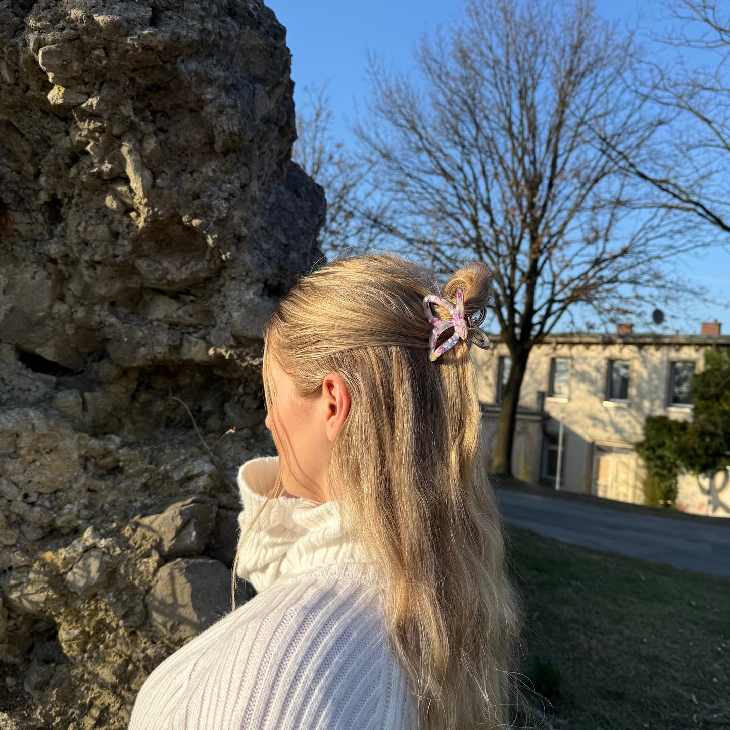 Butterfly Metall Clip / Lavender Sky
