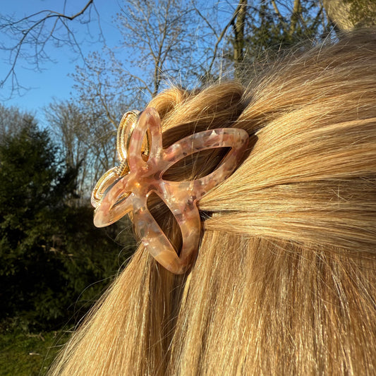 Butterfly Metall Clip / Apricot