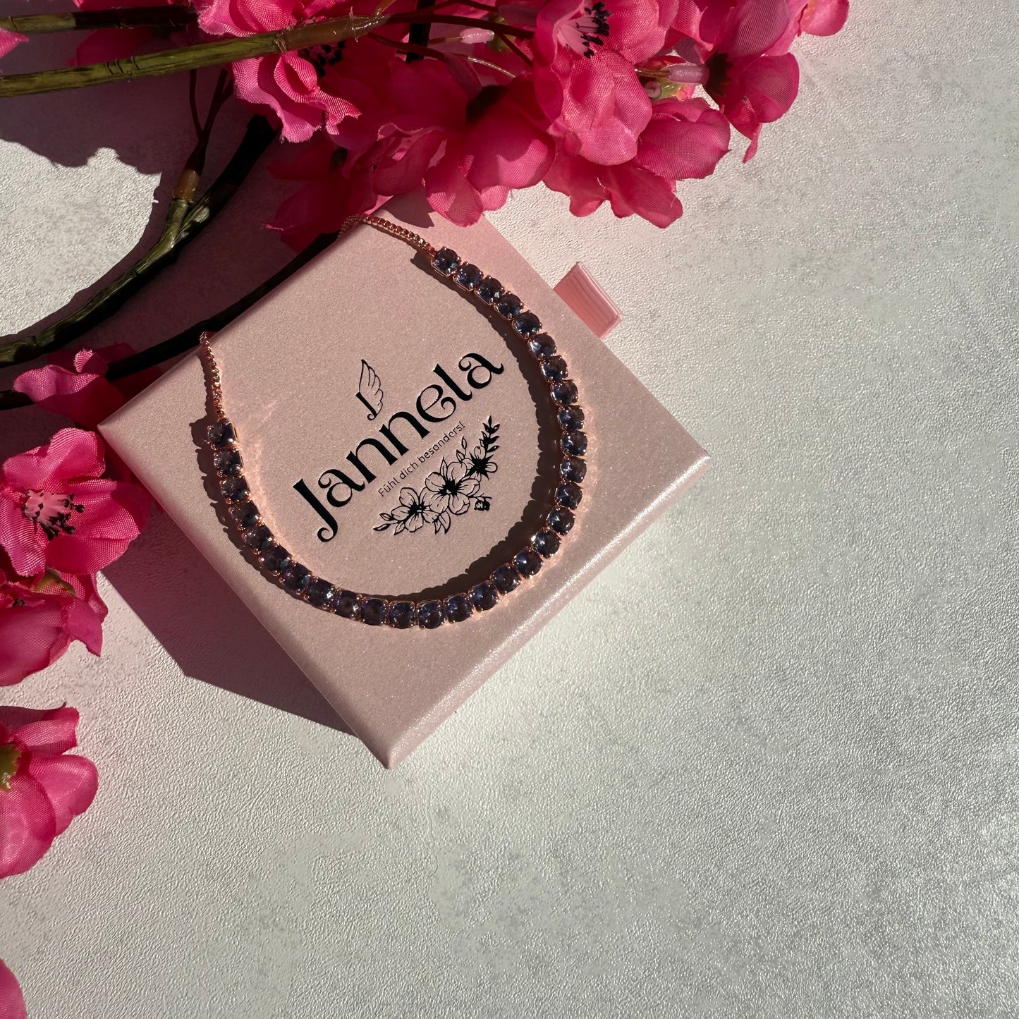 Armband / Strass Lila