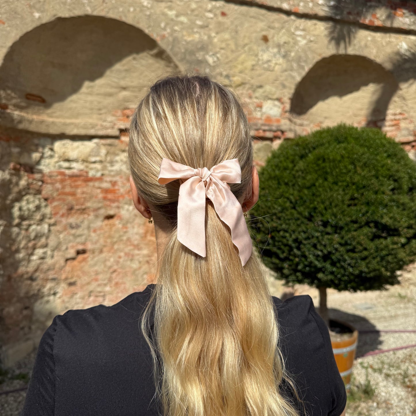 Schleife Silk Scrunchie / Light Rosé 2,5cm