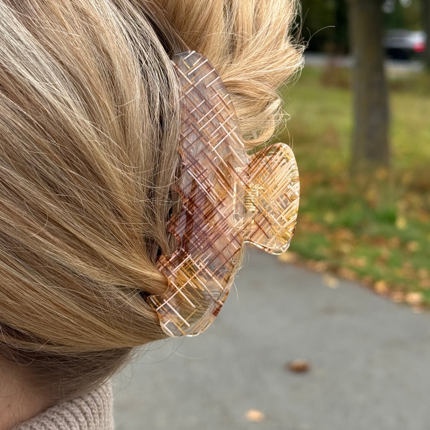 Round Clip / ChestnutDiamond L