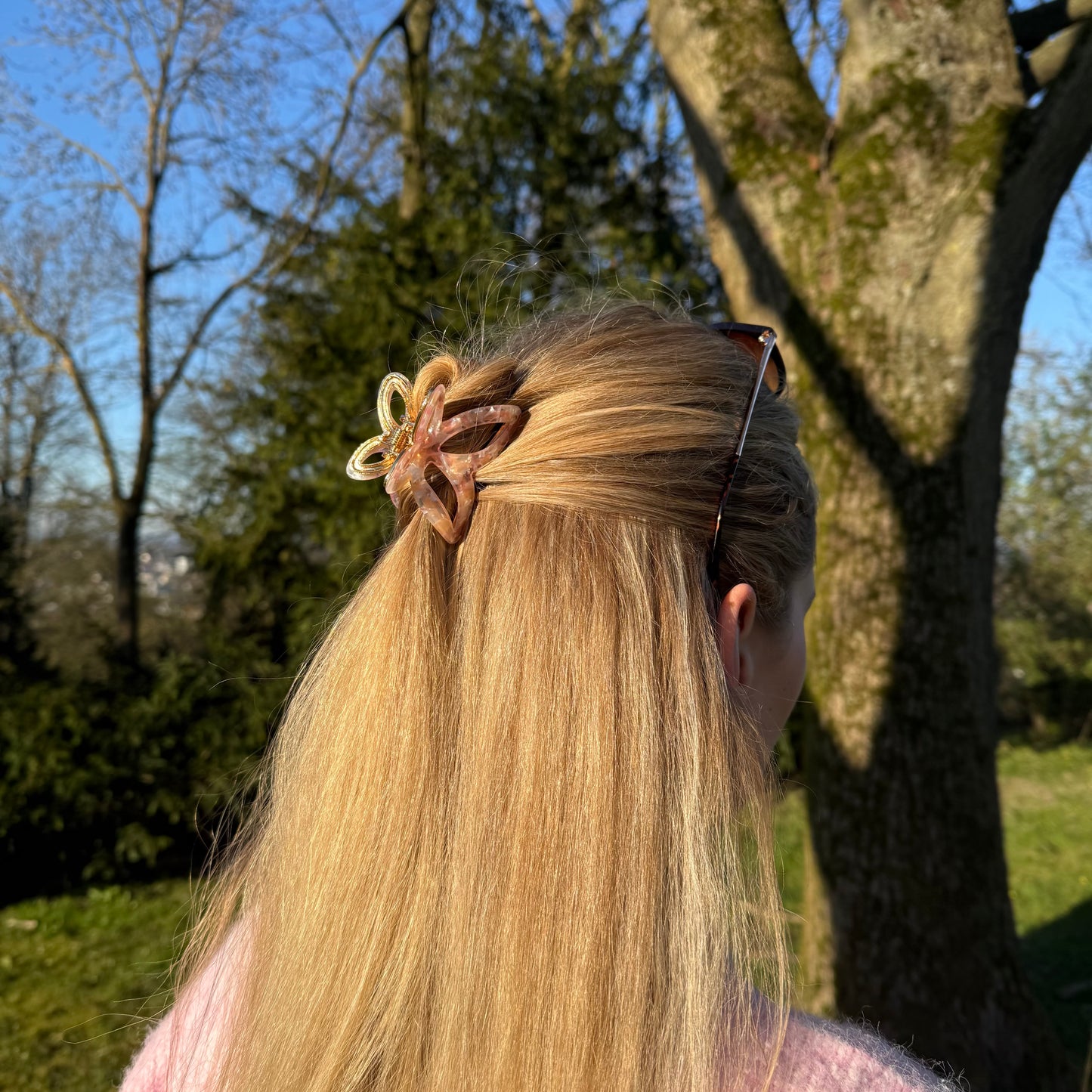 Butterfly Metall Clip / Apricot