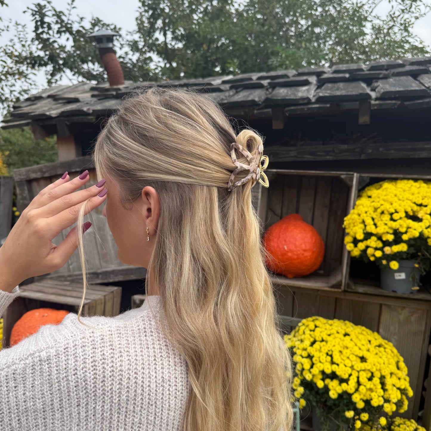 Butterfly Metall Clip / Brown Glow