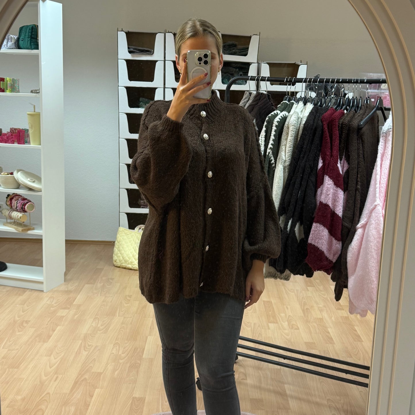 Strickjacke / Dunkelbraun