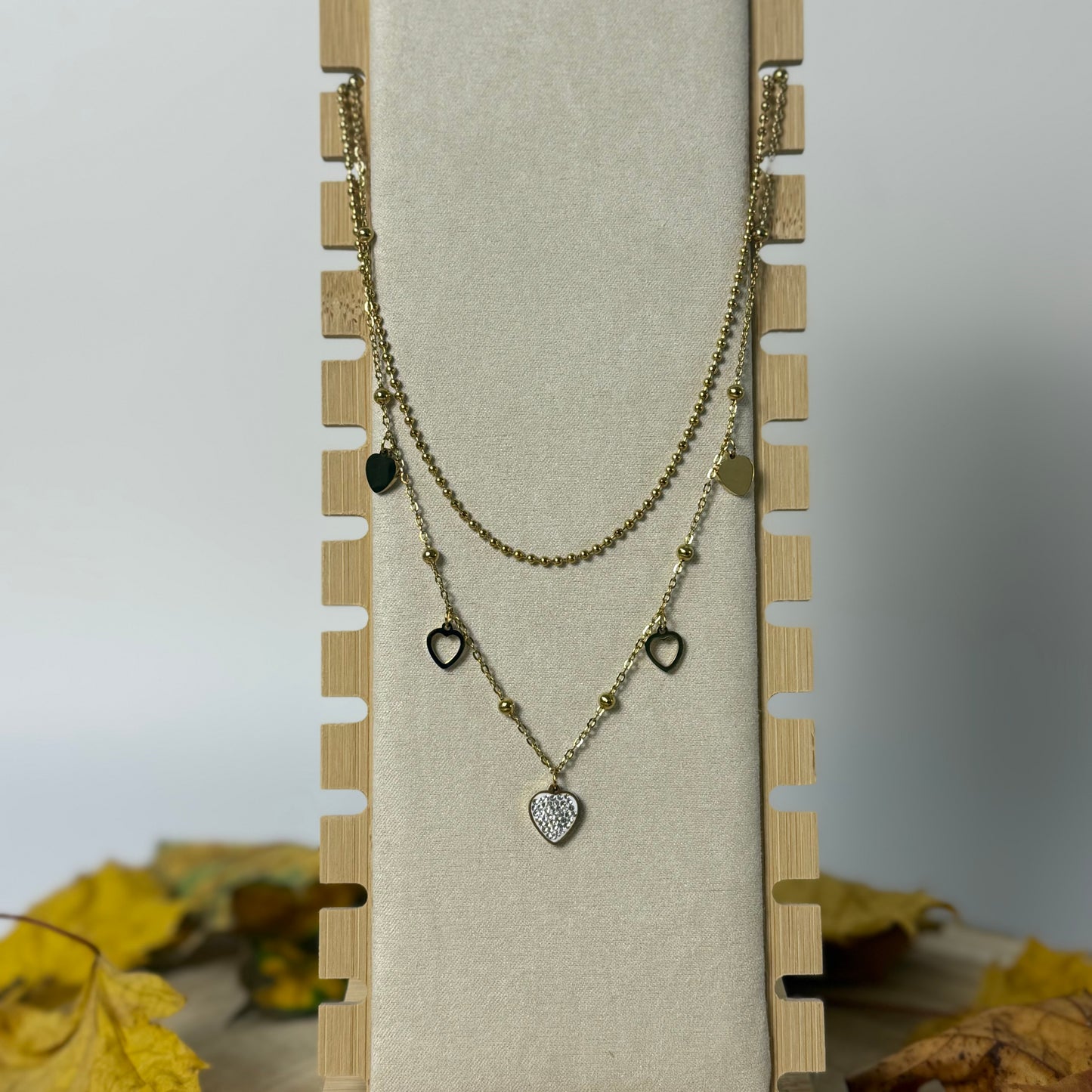 Kette / HerzGlitzer Gold