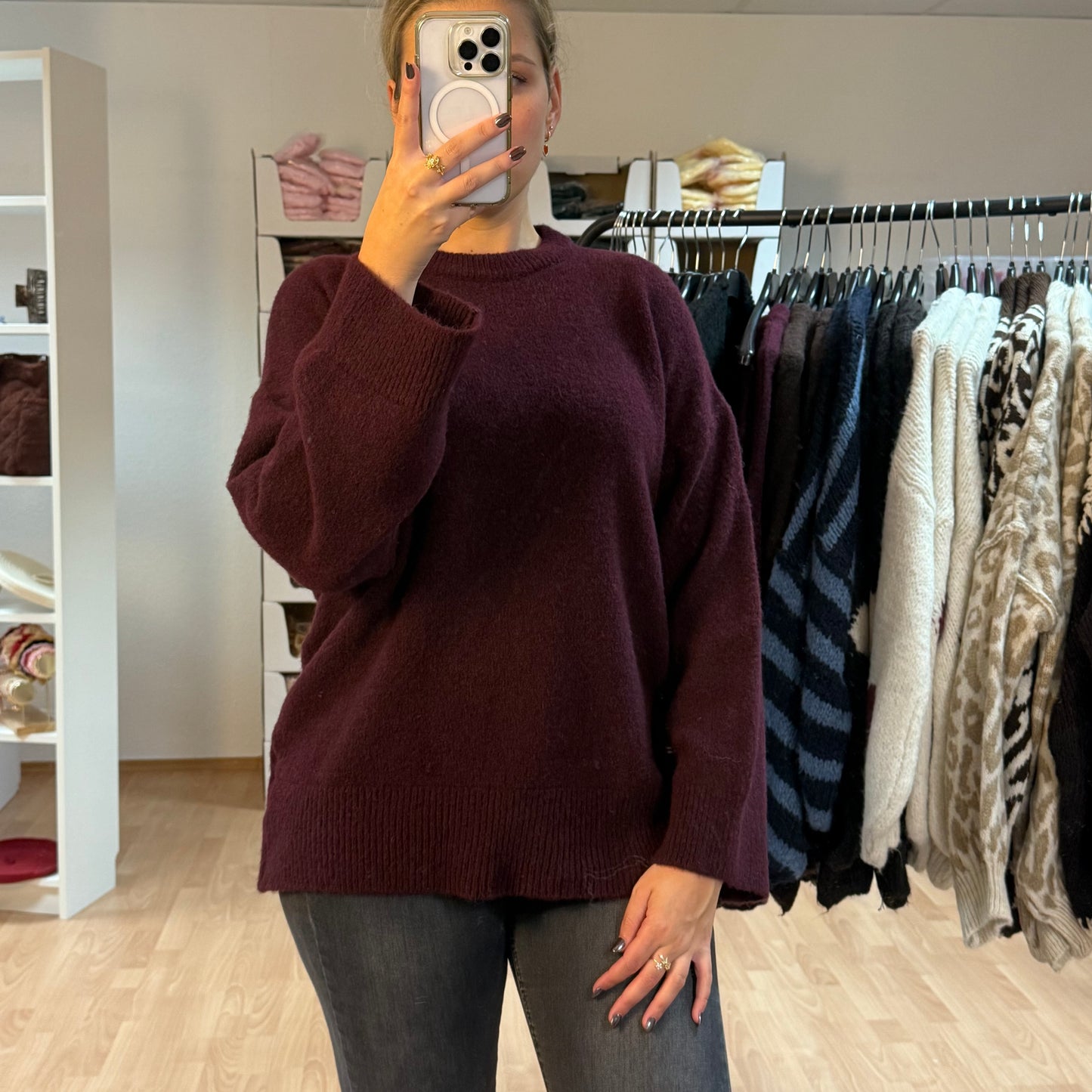 Pullover / Weinrot