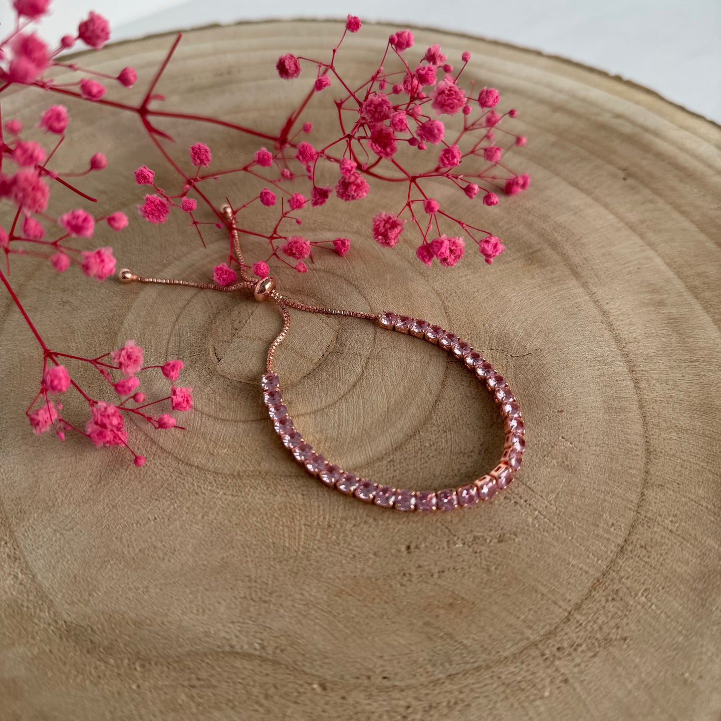 Armband / Strass Rosa