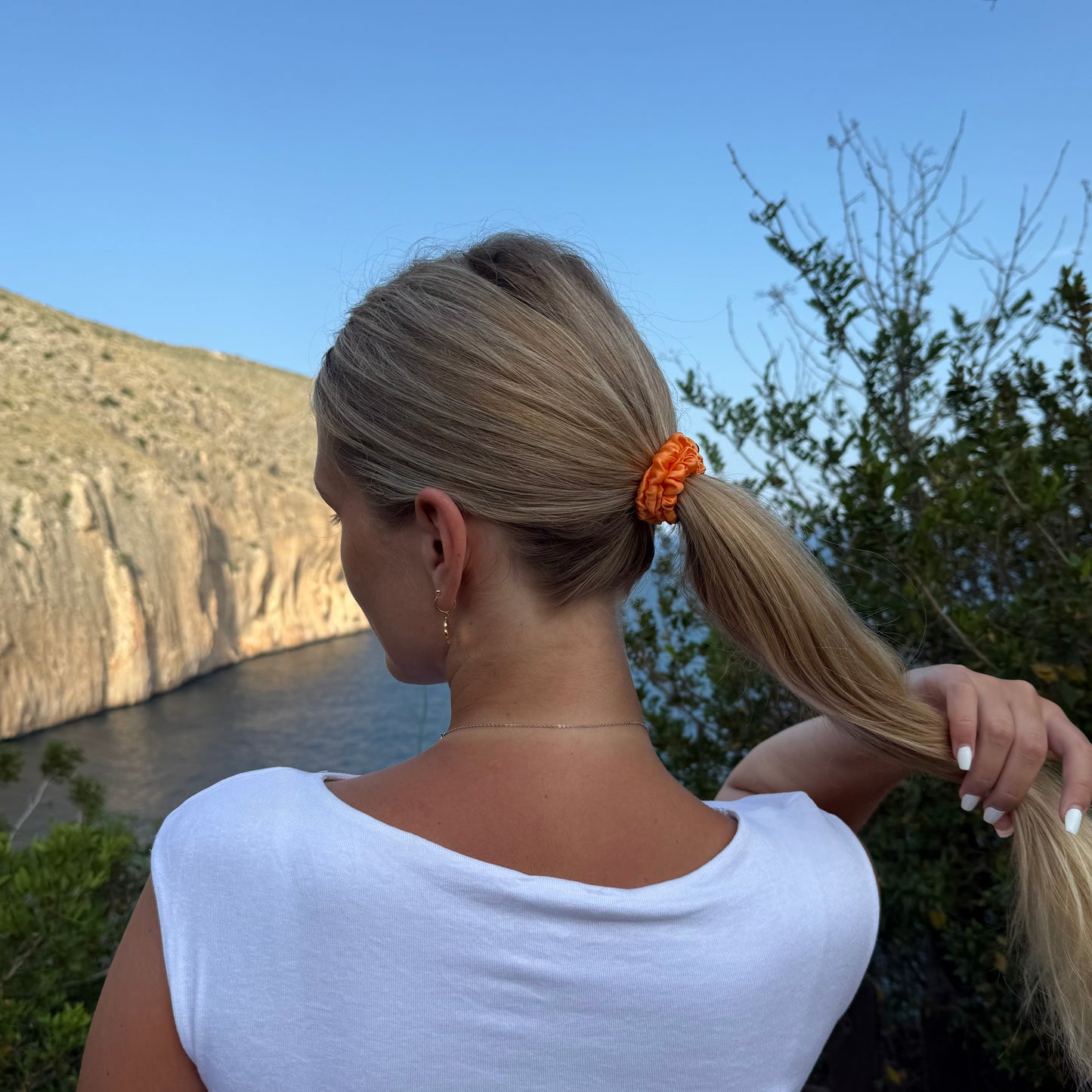 Silk Scrunchie / Orange