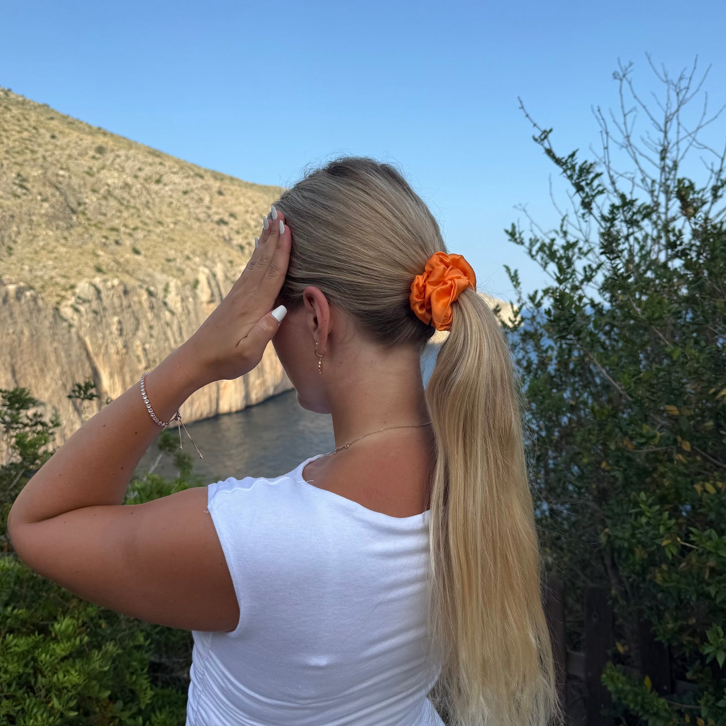 Silk Scrunchie / Orange