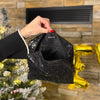 Kosmetiktasche / BlackGlitter L