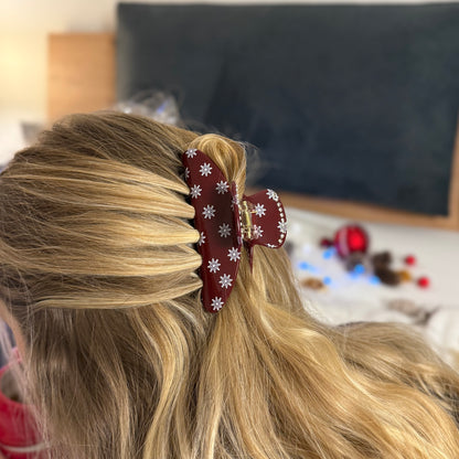 Round Clip /  SnowRedDiamond L