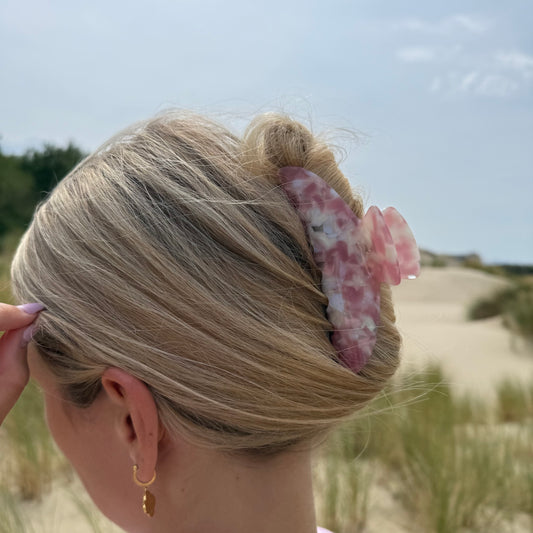 Round Clip / Peach Galaxy Long L