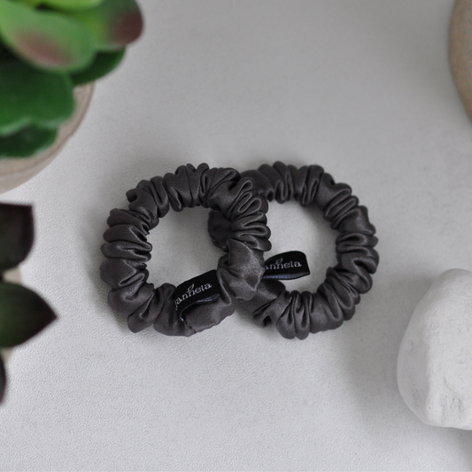 Silk Scrunchie 2er Set / Rain Mini