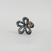 Blume Metall Haarklammer / Aqua