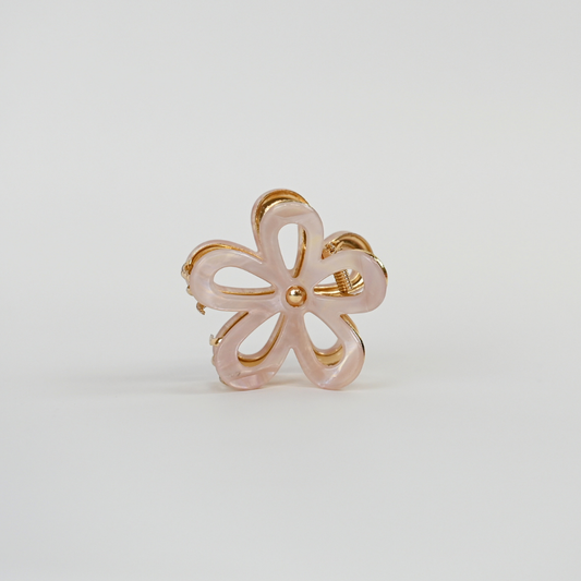 Blume Metall Haarklammer / LightRose