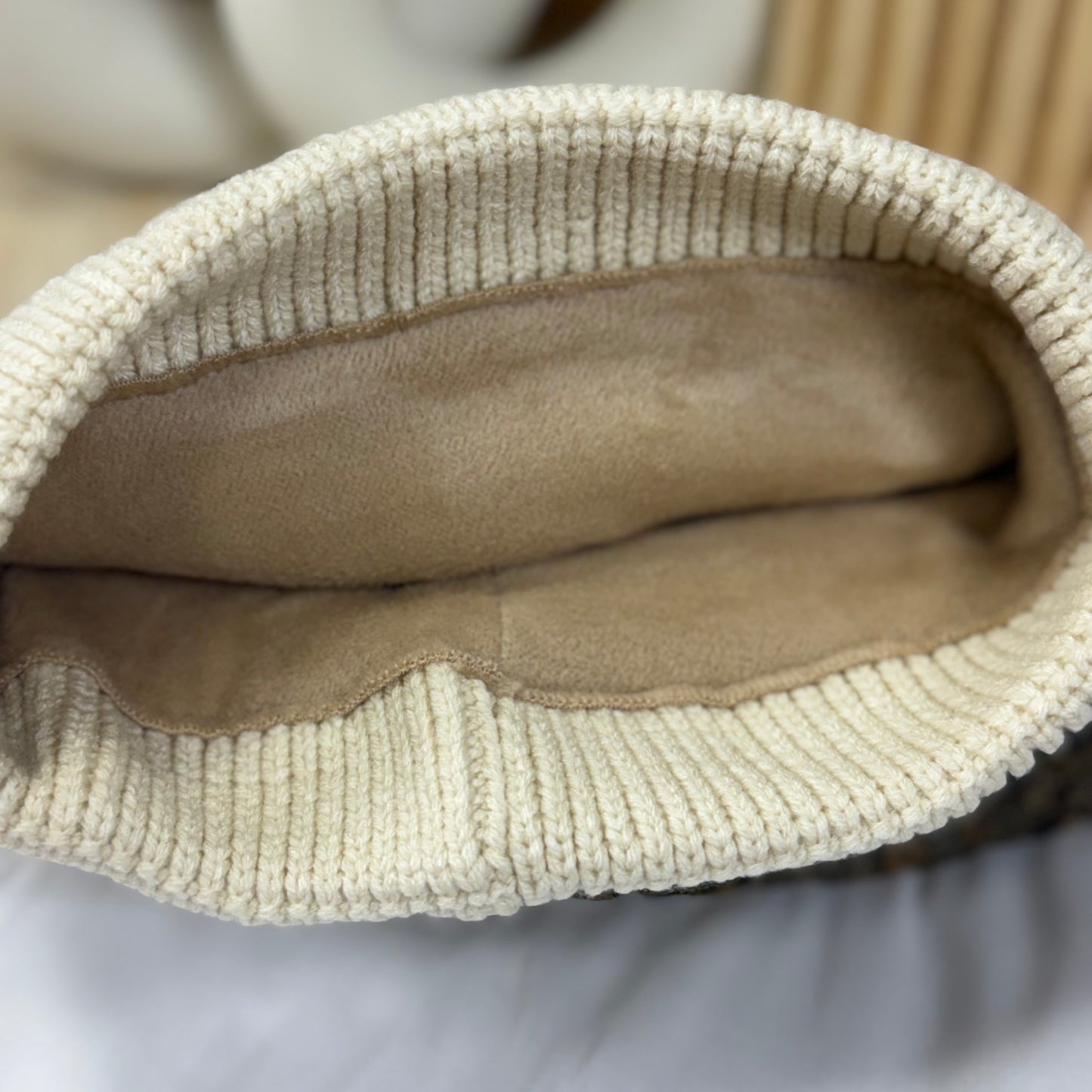 Mütze / Creme Leo Herz