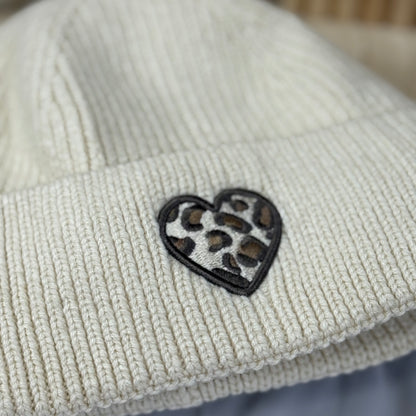 Mütze / Creme Leo Herz
