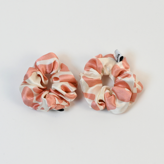 Silk Scrunchie 2er Set/ LeoApricot 2,5cm Mini