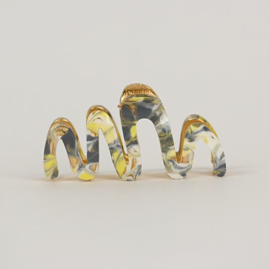 Wave Metall Haarklammer / LemonGrey