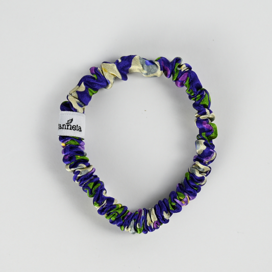 Silk Scrunchie / PurpleFlower