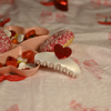 Round Heart Clip / RedWhite L