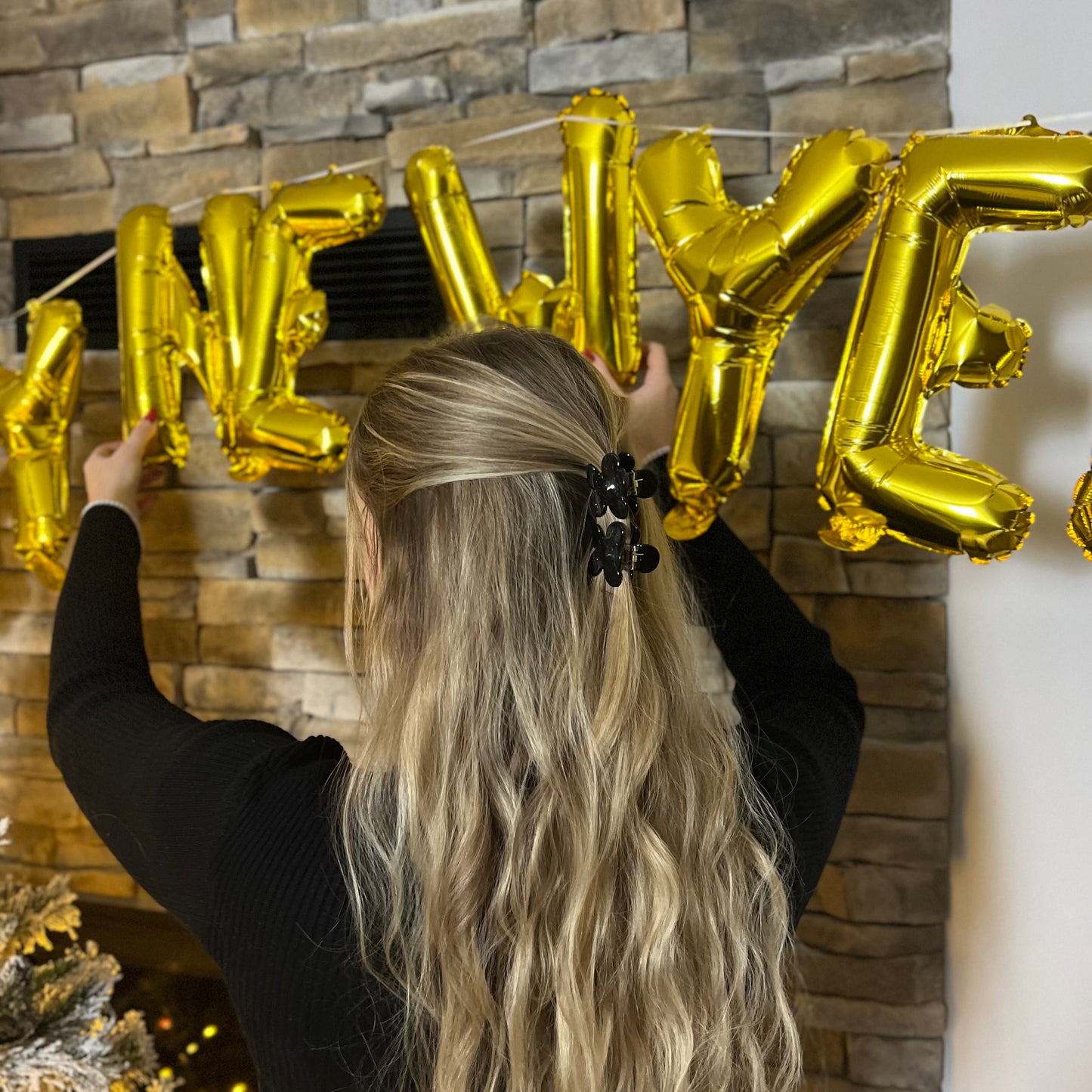 FlowerPower Clip 2er Set / BlackSparkle Mini