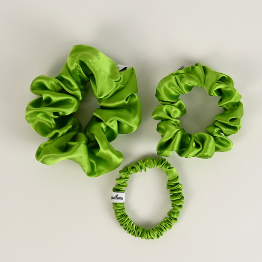 Silk Scrunchie / Lime