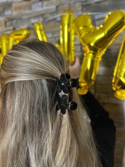 FlowerPower Clip 2er Set / BlackSparkle Mini