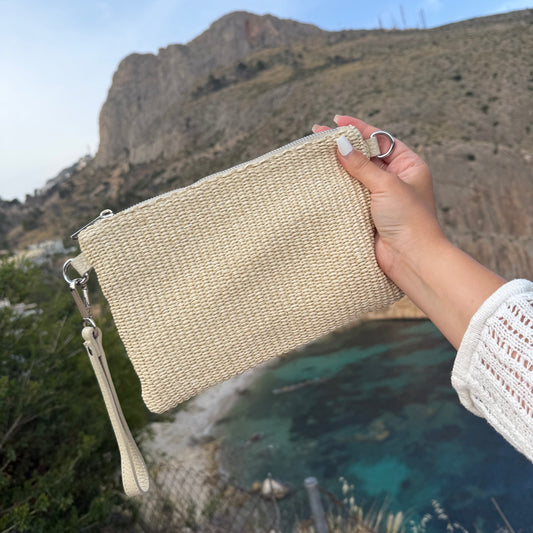 Bast Clutch / Weiß