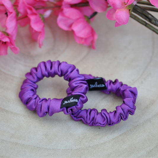 Silk Scrunchie 2er Set / Lavendel Mini