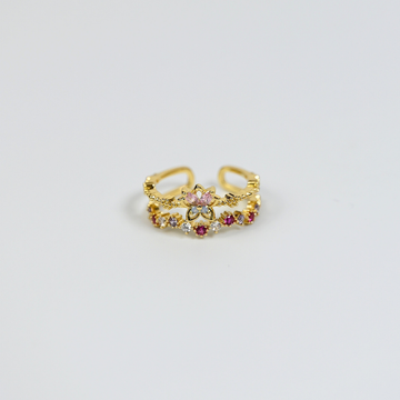 Double Ring / ButterflyStone Gold