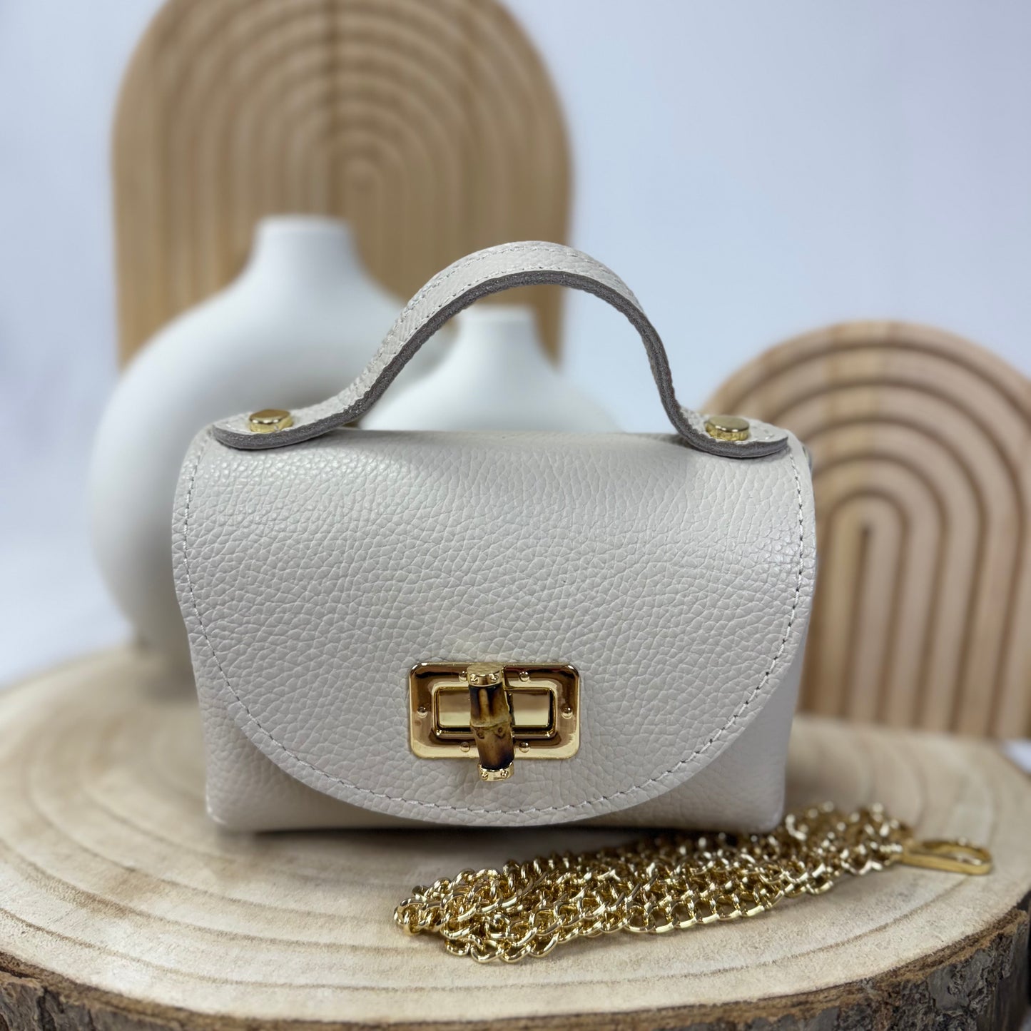 Cira Tasche / Beige Leder