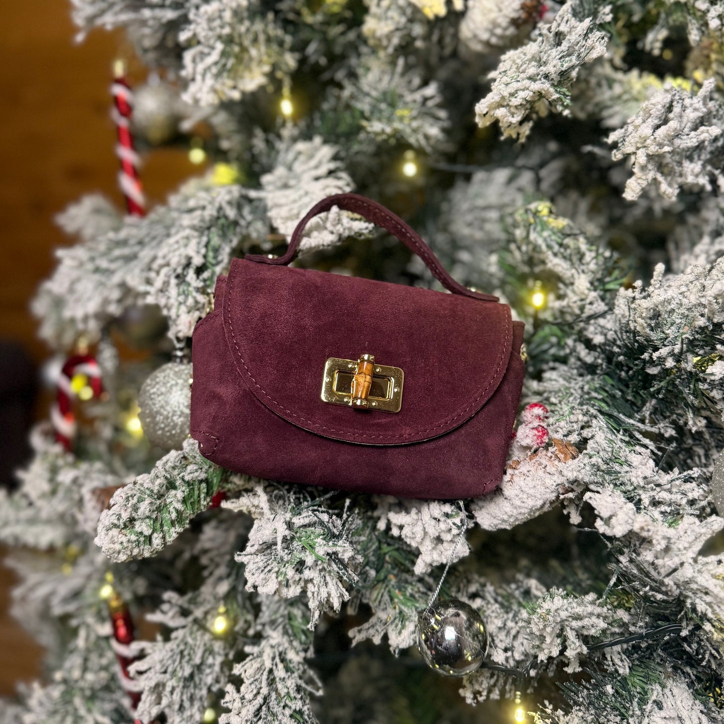 Cira Tasche / PlumBordeaux Wildleder