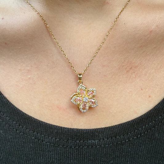 Kette /  WindyBloom Rosa