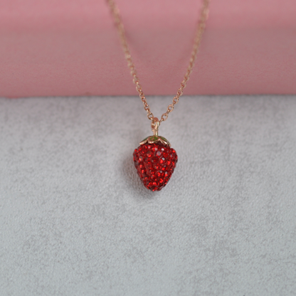 Kette /  Erdbeere Roségold