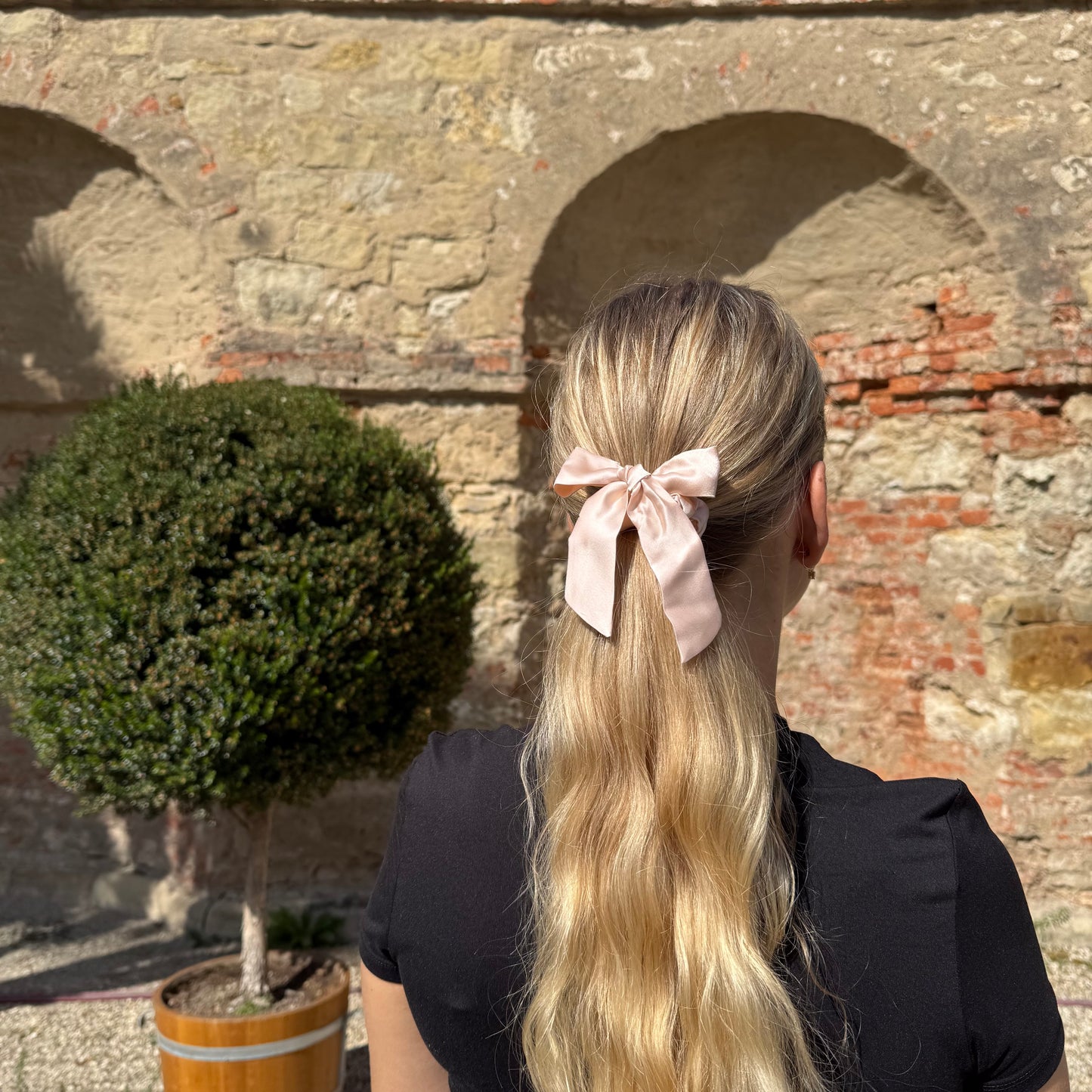 Schleife Silk Scrunchie / Light Rosé 2,5cm