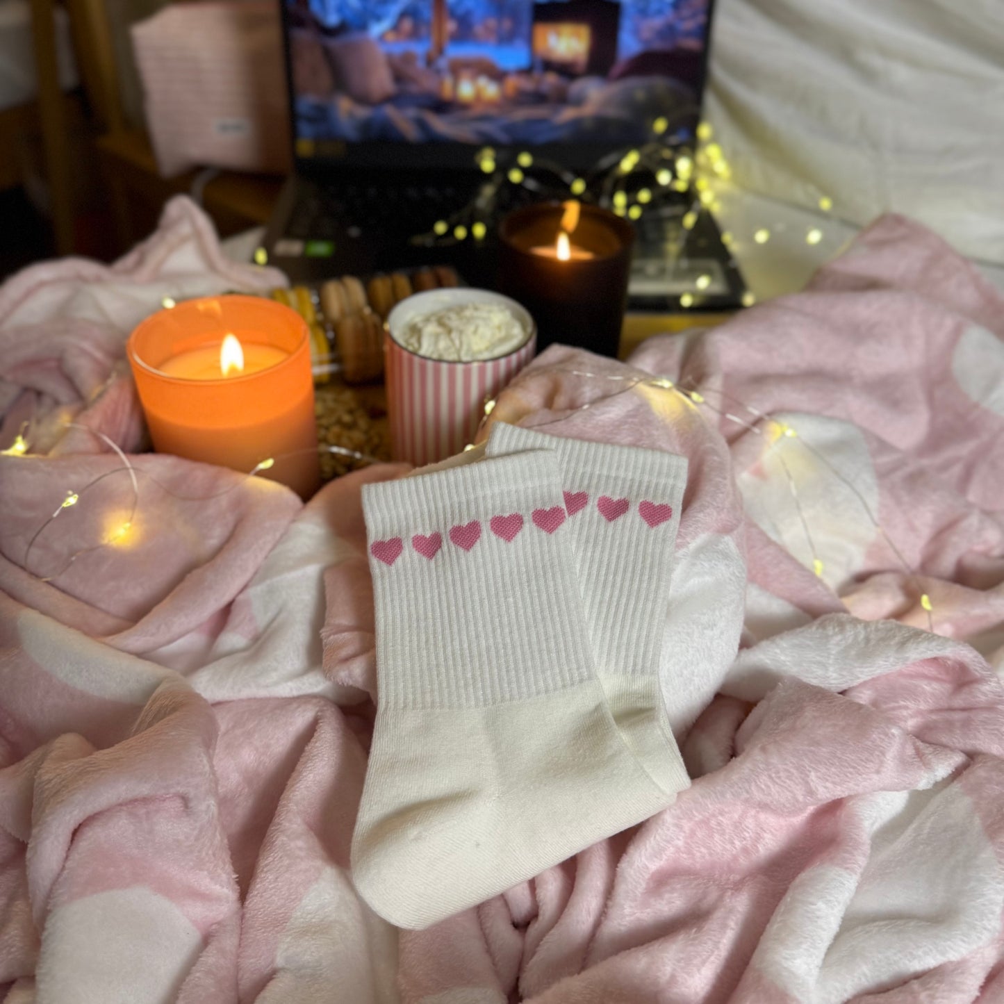 Socken / Herz Rosa 2er Pack