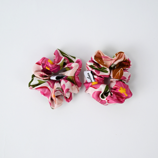 Silk Scrunchie 2er Set/ Bloomy 2,5cm Mini