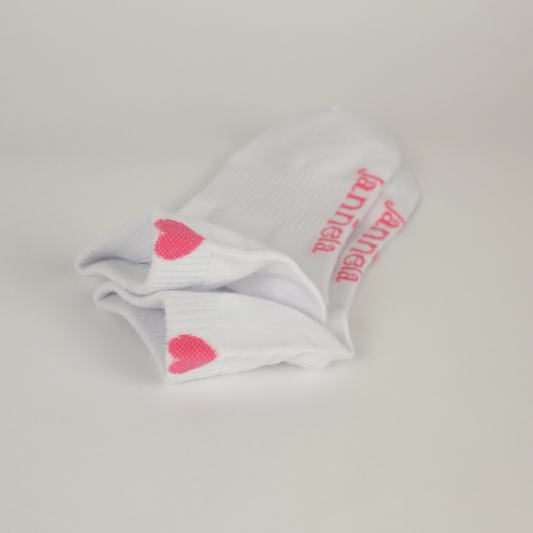 Sneaker Socken / WhiteRosaHeart 2er Pack