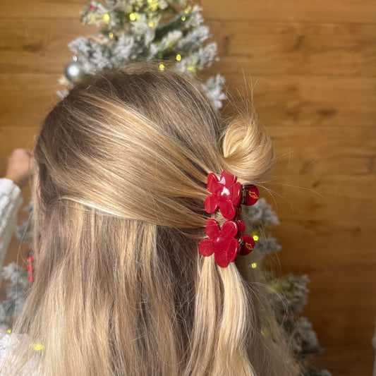 FlowerPower Clip 2er Set / RedSparkle Mini