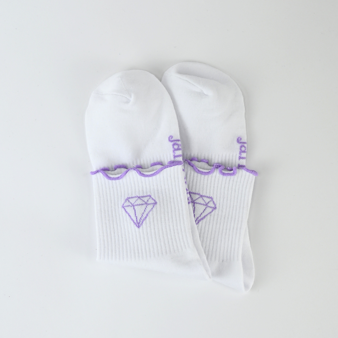 Socken / DiamontPurple 2er Pack (Rüschen)