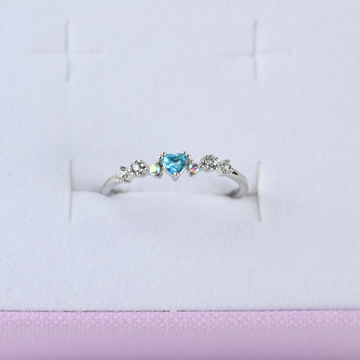Ring / Heart Stone Silber