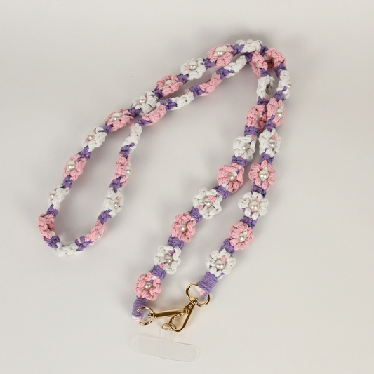 Handykette / Summer Flower PinkPurple