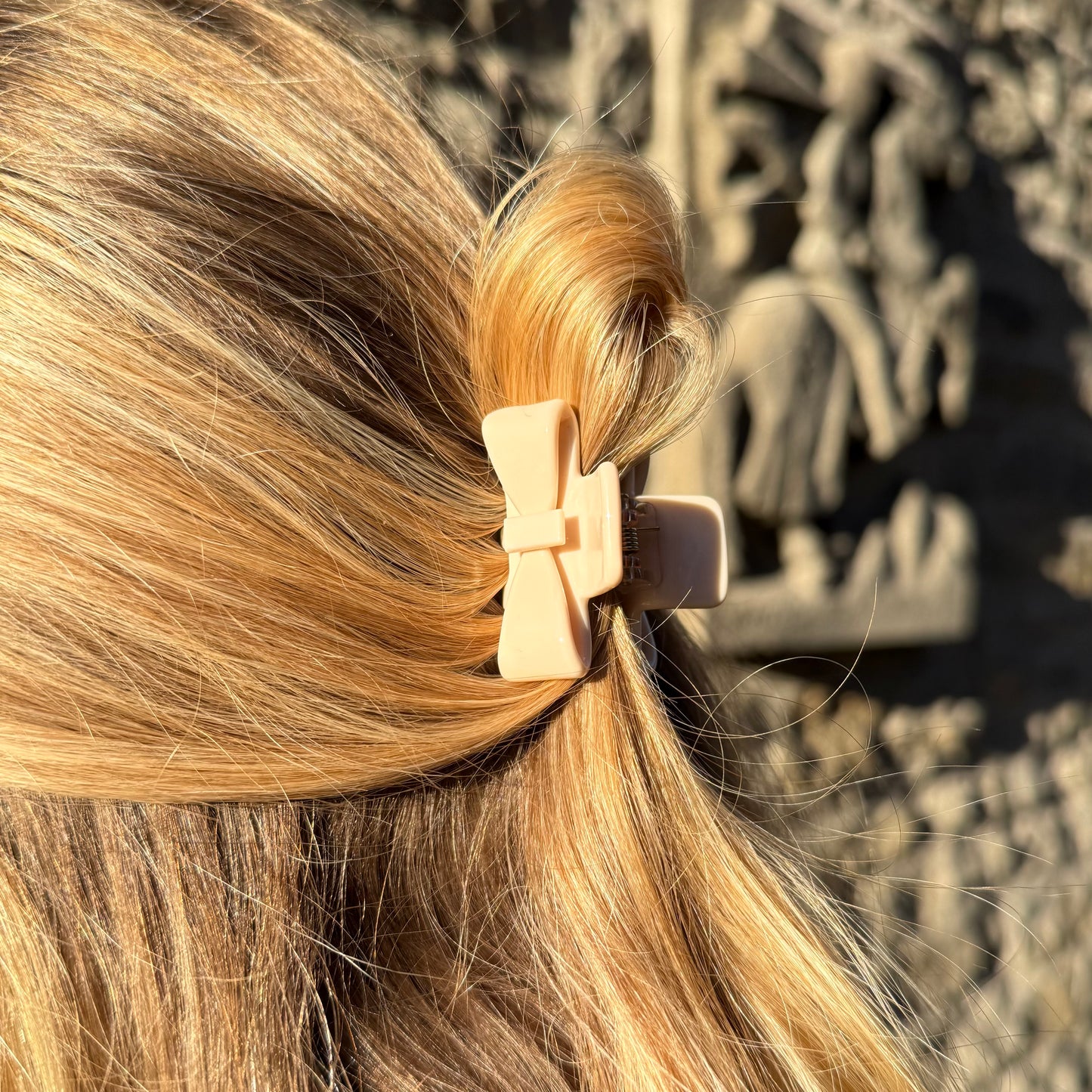 Bow Clip / Creme Mini S