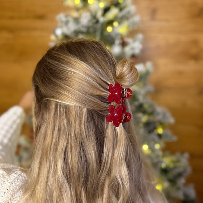 FlowerPower Clip 2er Set / RedSparkle Mini