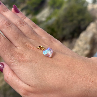 Charm / Herz Rosa 3D (Schmuck)