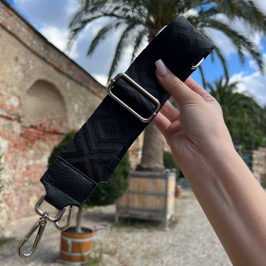 Shoulder Strap / Schwarz-Silber